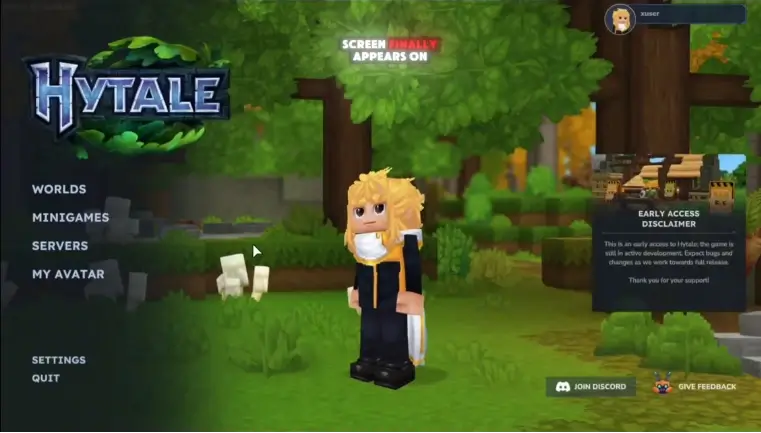 Esplorazione del mondo Hytale su mobile